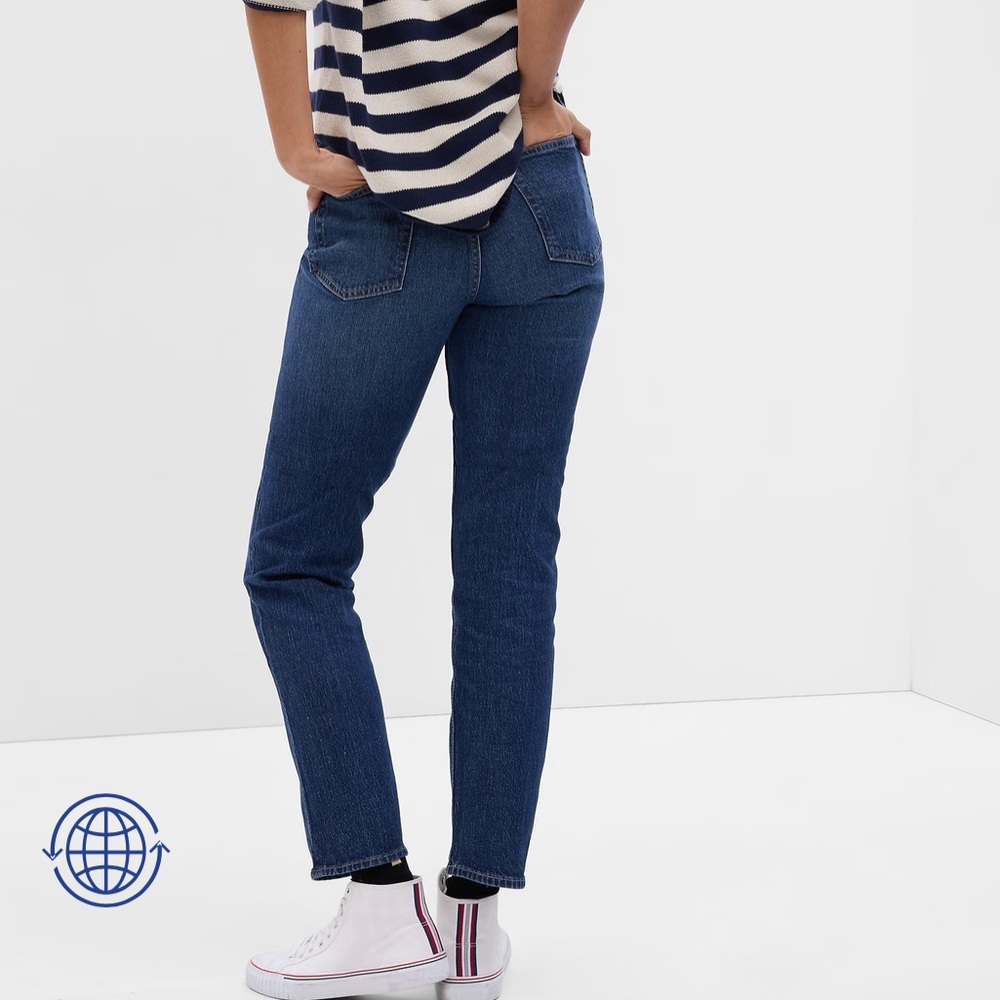 GAP High Rise Cheeky Straight Jeans Indigo Size 31 Size 12
